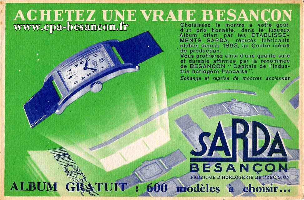ACHETEZ UNE VRAIE BESANÇON - SARDA
